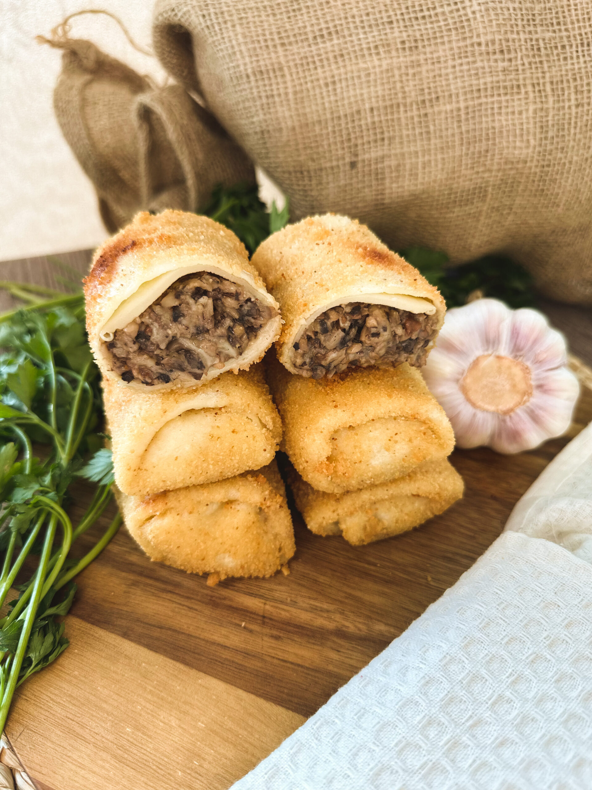 Krokiety z pieczarkami i mozzarellą Farsz i mąka