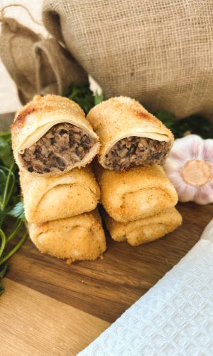 Krokiety z pieczarkami i mozzarellą Farsz i mąka