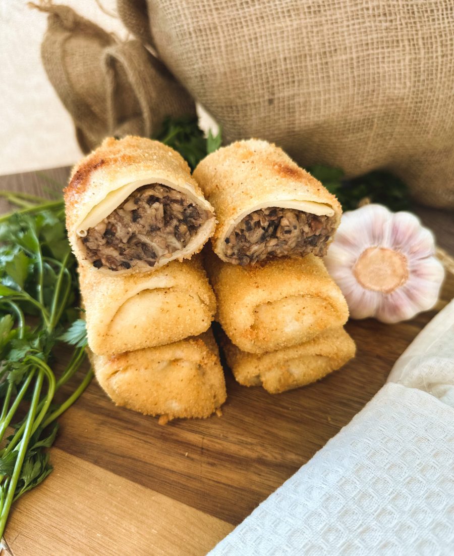 Krokiety z pieczarkami i mozzarellą Farsz i mąka